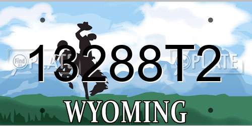 13288T2 Wyoming License Plate
