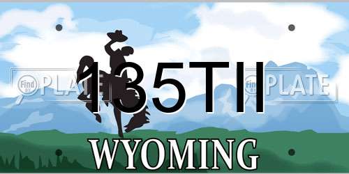 135TII Wyoming License Plate