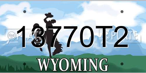 13770T2 Wyoming License Plate