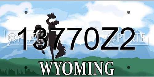 13770Z2 Wyoming License Plate