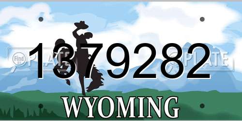 1379282 Wyoming License Plate