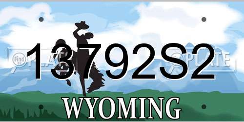 13792S2 Wyoming License Plate