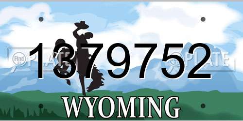 1379752 Wyoming License Plate