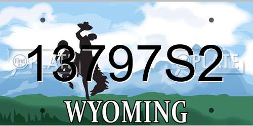 13797S2 Wyoming License Plate