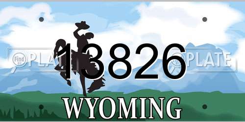 13826 Wyoming License Plate