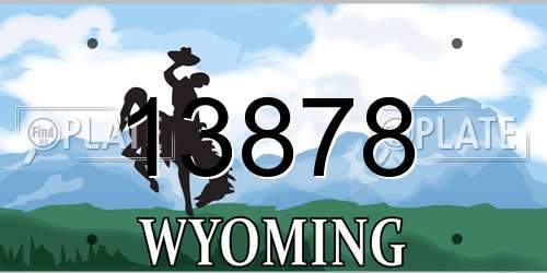 13878 Wyoming License Plate