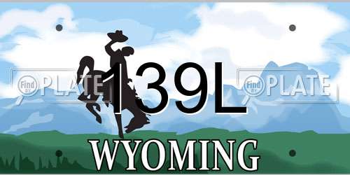 139L Wyoming License Plate