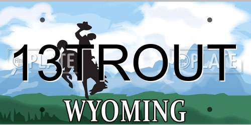 13TROUT Wyoming License Plate
