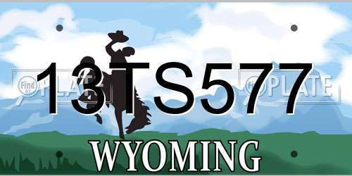 13TS577 Wyoming License Plate