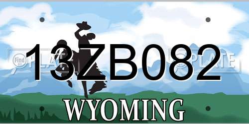 13ZB082 Wyoming License Plate