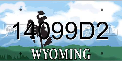 14099D2 Wyoming License Plate