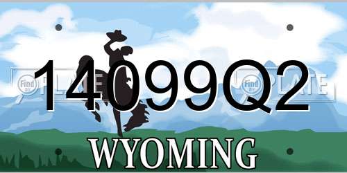 14099Q2 Wyoming License Plate
