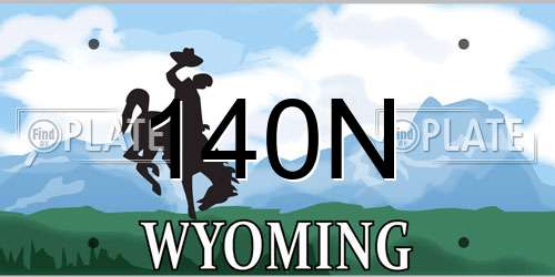 140N Wyoming License Plate