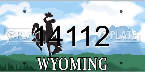 14112 Wyoming License Plate