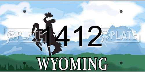 1412 Wyoming License Plate