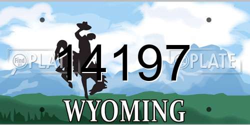 14197 Wyoming License Plate
