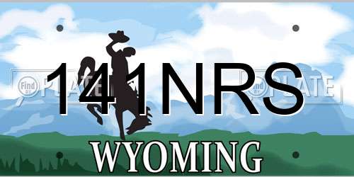 141NRS Wyoming License Plate