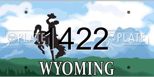 1422 Wyoming License Plate