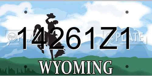 14261Z1 Wyoming License Plate