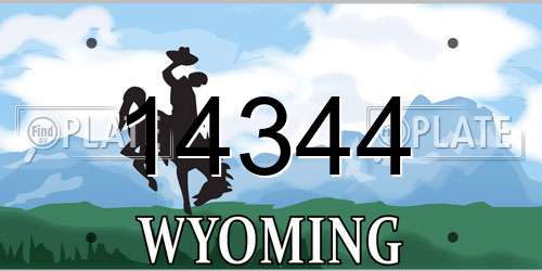 14344 Wyoming License Plate