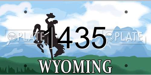 1435 Wyoming License Plate