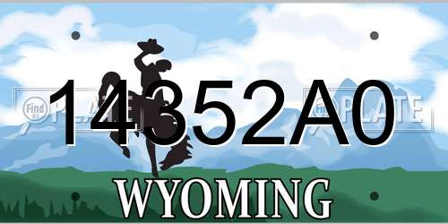 14352A0 Wyoming License Plate