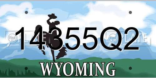 14355Q2 Wyoming License Plate