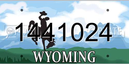 1441024 Wyoming License Plate