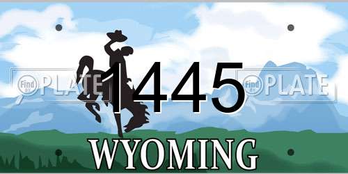 1445 Wyoming License Plate
