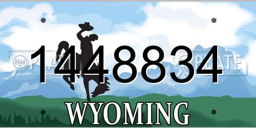 1448834 Wyoming License Plate