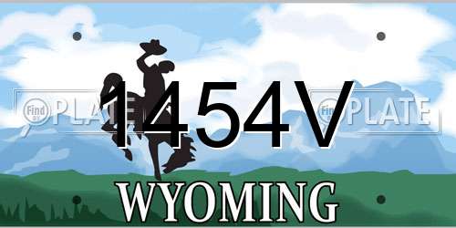 1454V Wyoming License Plate