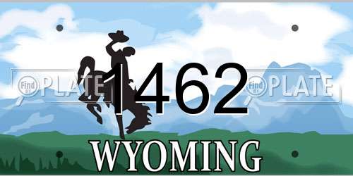 1462 Wyoming License Plate