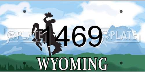 1469 Wyoming License Plate