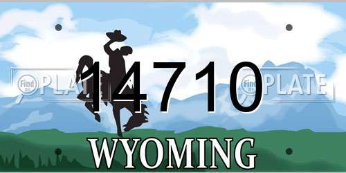 14710 Wyoming License Plate