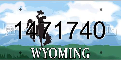 1471740 Wyoming License Plate