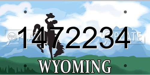 1472234 Wyoming License Plate