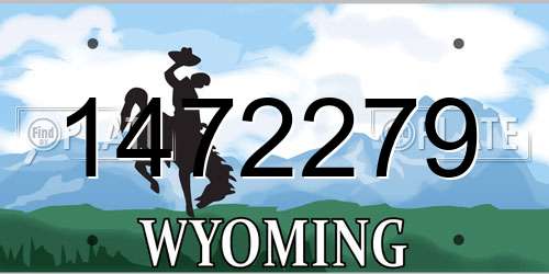 1472279 Wyoming License Plate