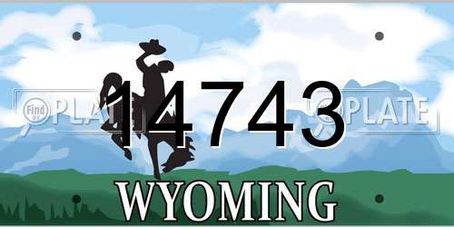 14743 Wyoming License Plate