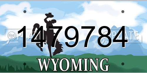 1479784 Wyoming License Plate