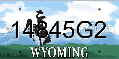 14845G2 Wyoming License Plate