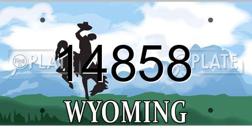 14858 Wyoming License Plate