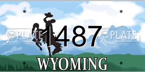 1487 Wyoming License Plate