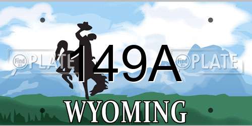 149A Wyoming License Plate