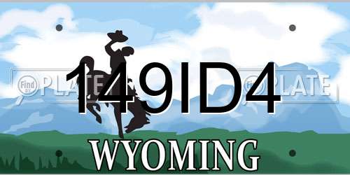 149ID4 Wyoming License Plate