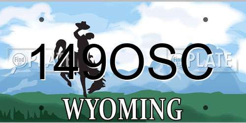 149OSC Wyoming License Plate