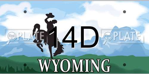 14D Wyoming License Plate