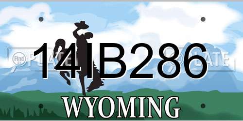 14IB286 Wyoming License Plate