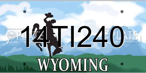 14TI240 Wyoming License Plate