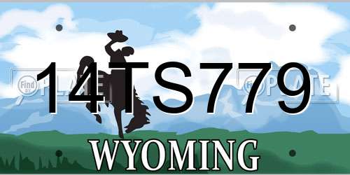 14TS779 Wyoming License Plate