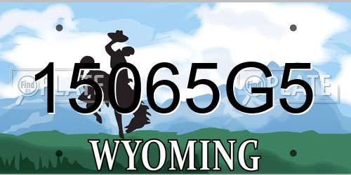 15065G5 Wyoming License Plate
